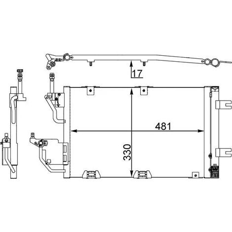 Condenseur, climatisation MAHLE AC 400 000S OPEL 13171592 13300339 18 50 111