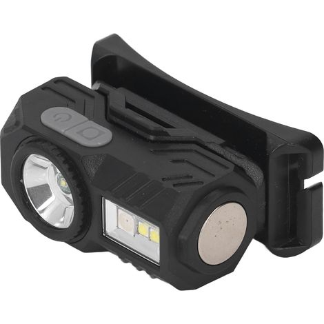 Lampe Frontale à Détecteur de Mouvement, éclairage LED Haute luminosité à Modes Multiples avec Effet de Respiration RGB et Fixation Magnétique, pour les Activités de Plein Air et (BLACK) (1/5)