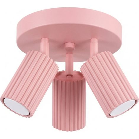 Plafoniere KARBON rosa 19.5x18x19.5cm Alluminio Sollux (1/5)