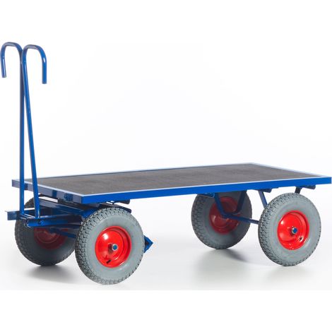 Rollcart Handpritschenwagen ohne Bordwände 1000 x 700 x 410 mm LxBxH Luft