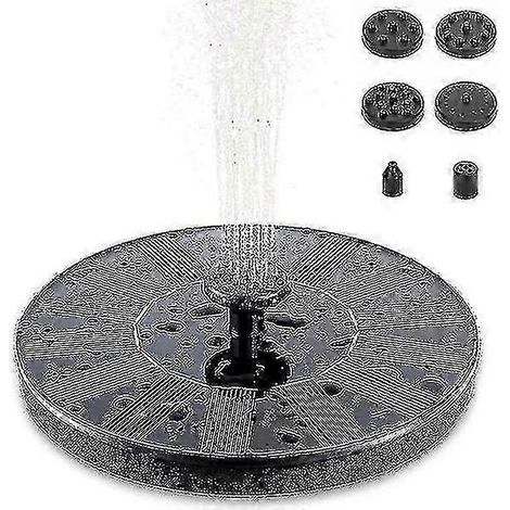 Fontaine solaire à cellules photovoltaïques, fontaine à eau, cellule photovoltaïque de 16 cm, noire, décoration de jardin (1/5)