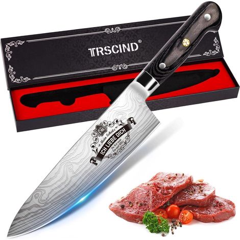 TRSCIND Küchenmesser Valentinstags-Geschenk für Ihn Jahrestag Freund Ehemann (1/5)