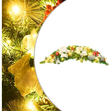 Arche de Noël avec lumières LED Vert 90 cm PVC