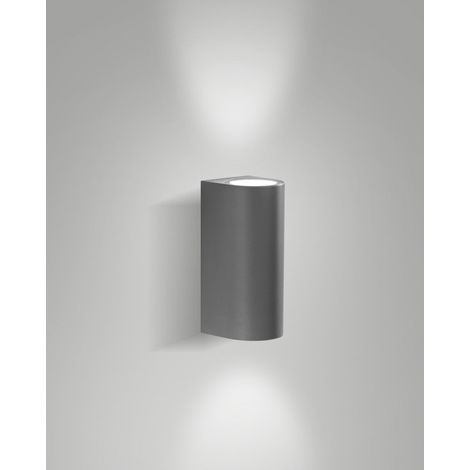 Luminaire extérieur LED Fabas Luce Heli Dark Grey aluminium gris L 7,3 cm 6 W 3000 K IP54 780 lm réf. 6559-22-294 (1/3)