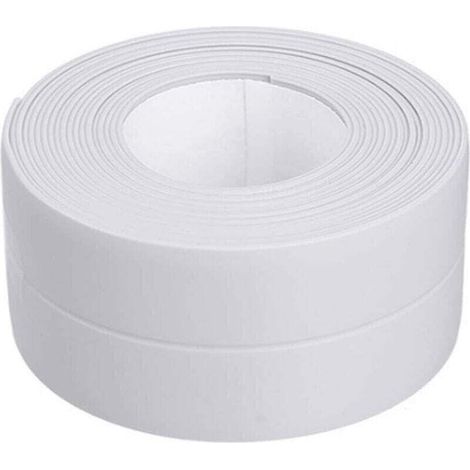 Ruban étanche PVC Ruban Adhésif Blanc 3.2m3.8cm Bande , XU,Etancheite Autocollante pour Cuisine Bonde de Lavabo Salle de Bain - KZQ