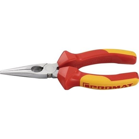 Alicate b/plana semired filo 160mm cromado vde m/bim promat
