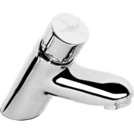 Rubinetto temporizzato per lavabo in ottone cromato CW617N nofer 07400.N