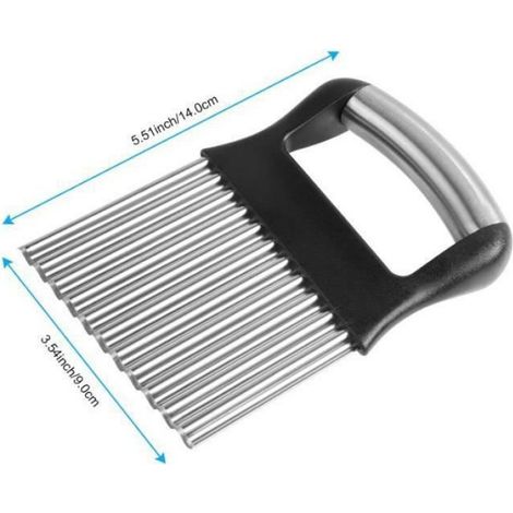 Couteau - Lame Ondulée - Acier Inoxydable 430 - Poignée Ergonomique - Pour Fruits Et Légumes - 1 Pièce (1/4)