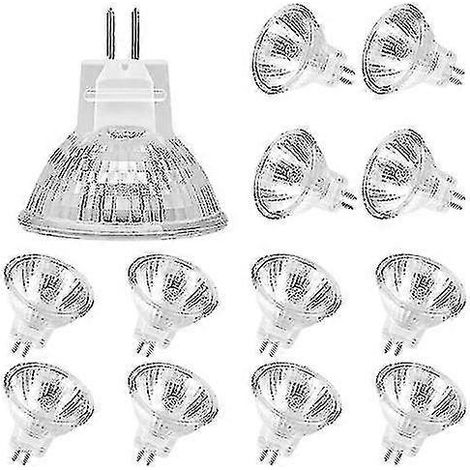 Ampoules halogènes MR11 (lot de 12), ampoule halogène GU4 12 V 20 W, douille MR11 GU4 à intensité variable pour plafond (1/5)