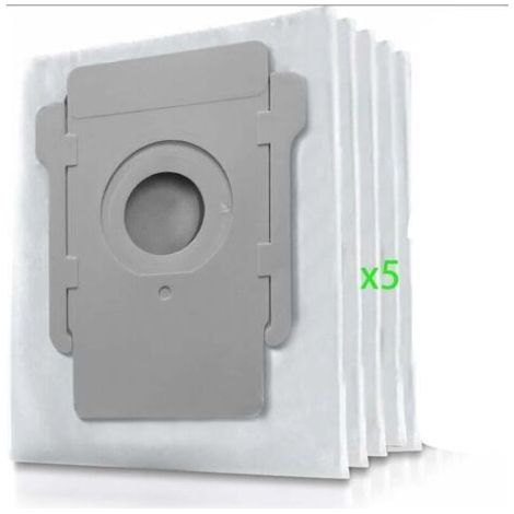 Sac à poussière Irobot Roomba i7, sac à poussière de remplacement 5 pièces pour aspirateur iRobot Roomba i7 i7+ / i7 Plus E5 E6 E7 S9 S9+ (accessoires non d'origine) (1/4)