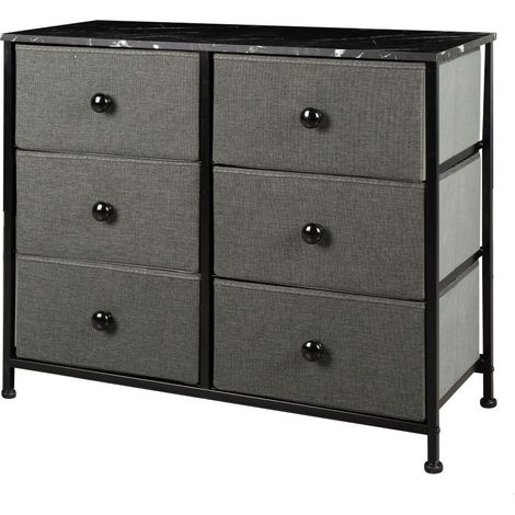Cassettiera Max Home Grigio Marmo 80 x 62 x 30 cm (1/5)