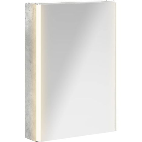 Maison Exclusive - Mobiletto per specchio da bagno Grigio cemento