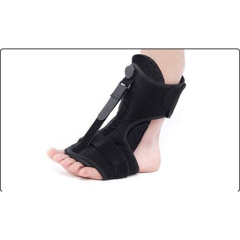 Plantarfasziitis-Orthese, Stütze mit Stahlplatte, verstellbar, atmungsaktiv, zur Unterstützung von Fallfüßen und der Achillessehne, lindert Plantarfasziitis (1/5)