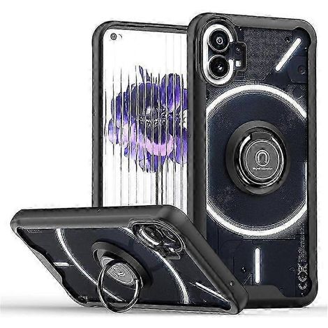 Coque Téléphone 5G avec Anneau de Support, Béquille et Plaque Magnétique - Coque Hybride TPU et Acrylique, Protection Renforcée pour Smartphone (1/5)