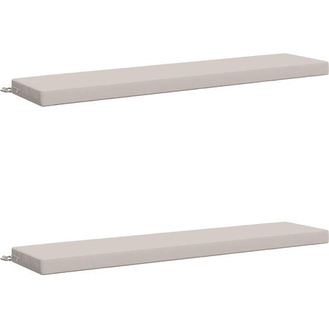Coussins de banc 2 pièces SOEST 2 pc 100 % polyester Blanc vidaXL (1/5)