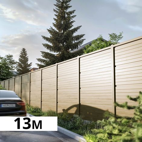 Mur Anti-bruit Bois 13,14x2,4m SILENZO REFLECT - Clôture Réduction Sonore - Palissade