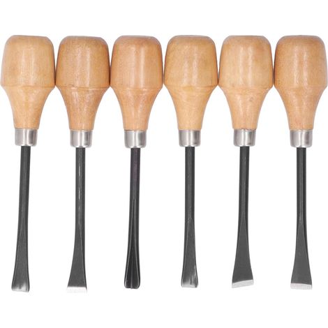 Ensemble de ciseaux à bois pour sculpture sur bois, conception ergonomique, outils d'artisanat portables pour menuisiers (1/5)