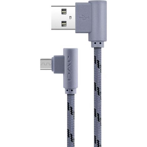 Cable de carga micro USB Awei CL-90, color gris.