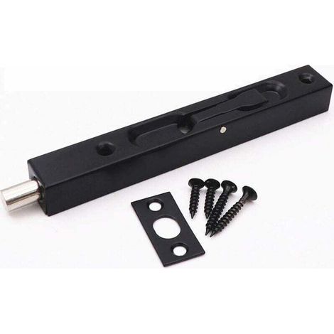 Serrure à verrou - Serrure de porte de sécurité dissimulée de 8 pouces pour portes Françaises, portes composites, portes en bois, portes doubles, (Boulon 1 Pcs)-Fei Yu