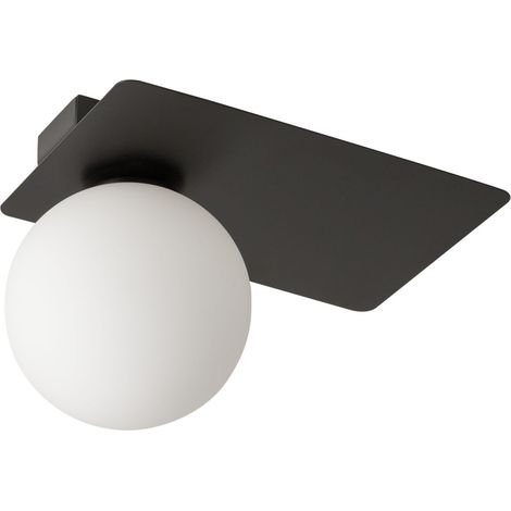 Plafoniera nera Argon con sfera vetro G9 12W Sigma