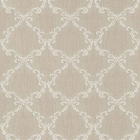 BRICOFLOR Papier peint baroque Tapisserie baroque Papier peint intissé Beige / crème - 10,05 x 0,53 m (1/5)