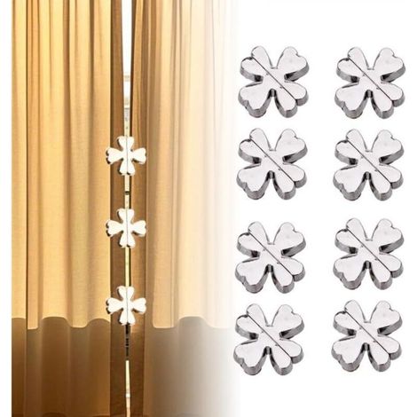 Anelli magnetici per tende a quattro pannelli, forte attrazione magnetica, decorativi e pratici, 8 pezzi