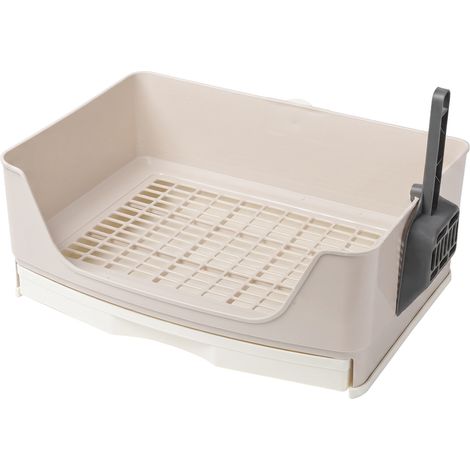 Skylos Rabbit Litter Tray Drawer Box Easy-Clean Secure for Indoor Cage Use Brown (1/5)