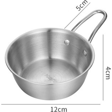 Bol En Acier Inoxydable 304 - Bol À Riz Vin De Riz Coréen - Avec Poignée - Diamètre 10,5 À 14 Cm - 1 Pièce (1/3)
