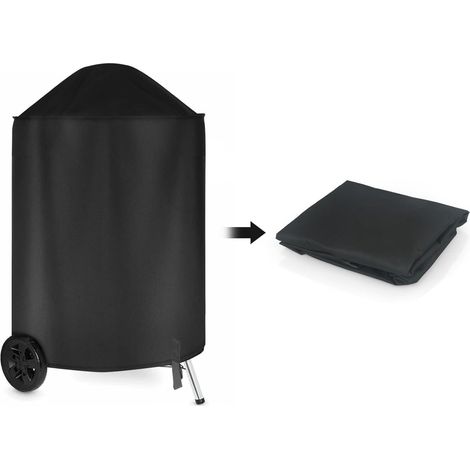 Housse de barbecue ronde imperméable en tissu Oxford 70x90cm – Résistante à l'eau et aux déchirures – Cordon de serrage pour ajustement (1/5)