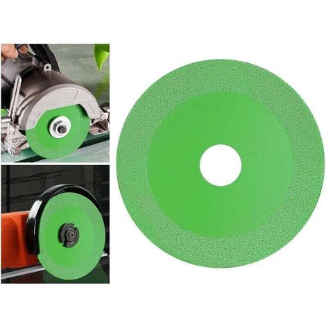 Disque à Tronçonner Verre, Disque Diamant, Meuleuse Angle à Lame Diamantée pour Couper et Polir Carreaux de Verre, Jade, Cristal, Bouteilles de Vin, Céramique, Carreaux (Vert)