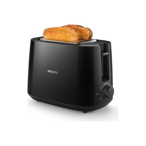 Grille Pain - Toaster Electrique  - PHILIPS - HD2581/90 - 2 fentes larges - Noir