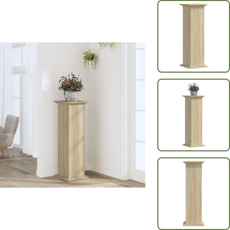 Pflanzenständer Sonoma-Eiche 33x33x100 cm Holzwerkstoff - Pflanzenständer - Blumenständer - Pflanzensäule - Blumensäule (1/5)