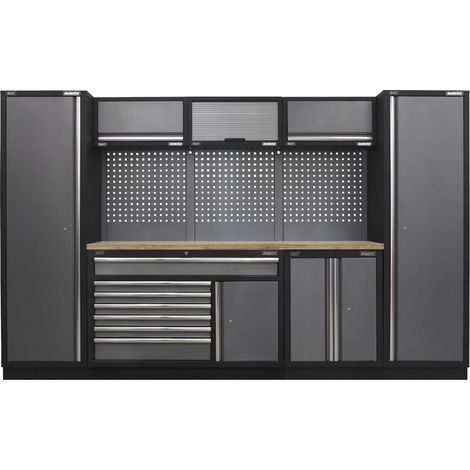 Sealey Superline PRO® Storage System with Pressed Wood Worktop 3.24m APMSSTACK13W (1/5)