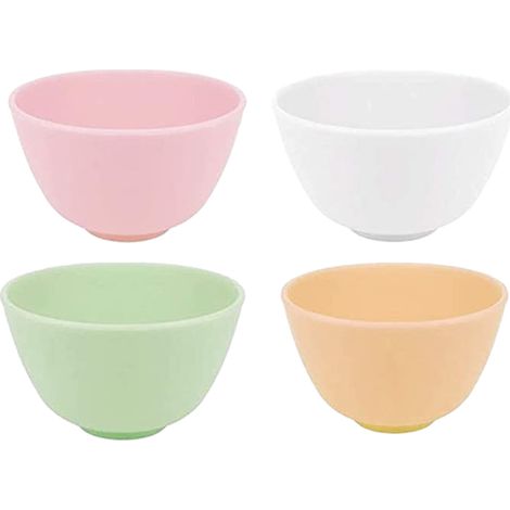 4 Bol mélangeur silicone, flexible, antiadhésif, pour masque facial, argile, soin peau, voyage (1/5)