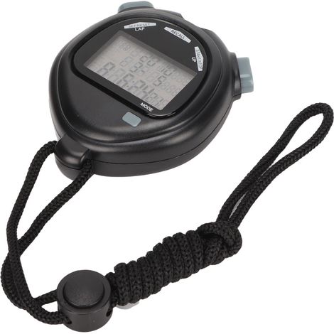 Chronomètre Sportif Digital avec Mémoire 100 Tours, Compte à Rebours et Affichage 3 Lignes pour Entraînement (1/5)