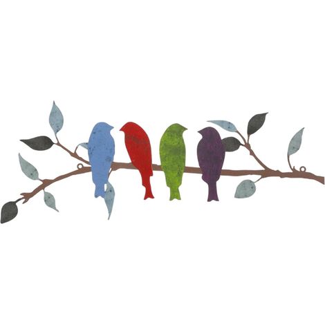 15 cm Décoration murale métal coloré rustique, art mural pour maison jardin cuisine (1/5)