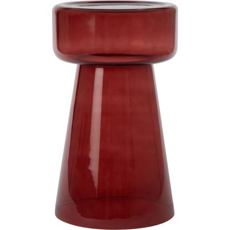 Light & Living tavolino Dakwa vetro bordeaux - Ø30x50 cm