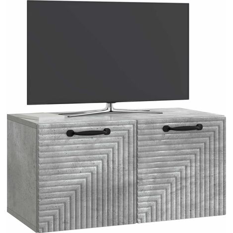 Maison Exclusive - Wandmontierter TV-Schrank Betongrau 59,5 x 31