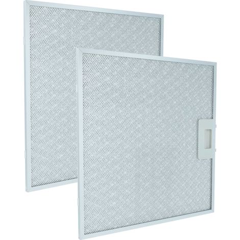 vhbw 2x filtro anti-grasso compatibile con Neff D8980N202, D8980N201, D8980N2/01, D8980N2/03, D8980N2/02, D8980N2GB/01 cappa da cucina, metallo