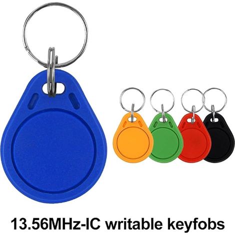 Porte-clés RFID avec carte IC, 13,56 MHz, jeton de clé de proximité pour système de contrôle d'accès de serrure de porte, lecture seule, pas d'écriture (1/3)