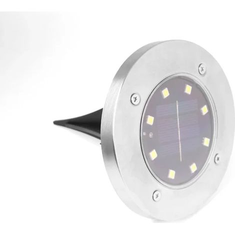 (dilei 1pc RGB) Lampe solaire LED extérieure IP68 au sol, pour allée, terrasse, jardin, cour, pelouse, etc. (1/5)