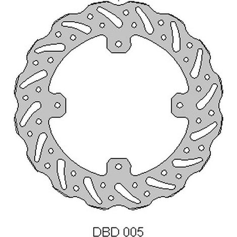 Disco de freno trasero DELTA BRAKING para Honda CR 125 '02-'07, CRF 250 '04-'21' - CRF 250 X '04-'21' CRF 450 WAVE (240X121X4MM) (4X6,5MM) (NG654X)