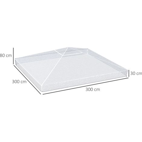 Housse de remplacement gazebo 3x3m transparente,étanche et stable,bâche de rechange pour kiosque de jardin et protection hivernale.