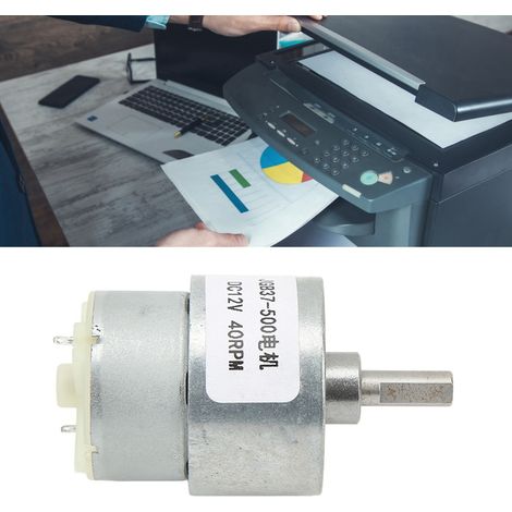 JGB37-500 Gleichstrom-Getriebemotor, 12 V DC, 40 U/min, drehmomentstarker Mikromotor mit einstellbarer Drehzahl (1/5)