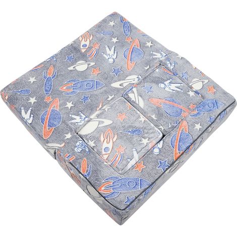 Canapé Enfant 4 Pièces, Sofa Convertible pour Tout-Petits, Fauteuil et Canapé d'Angle avec Housse Amovible, Gris Anthracite (1/5)