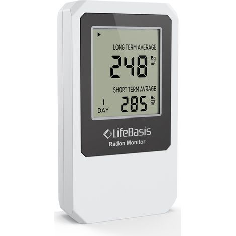 Détecteur de radon portable RN-55, grand écran, alimenté par piles, mesure à court et long terme, blanc (1/5)