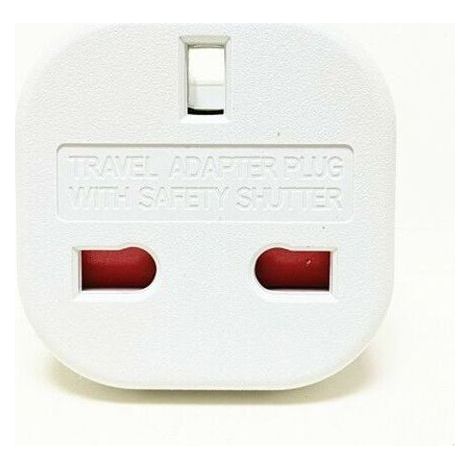 Adaptateur de Voyage Britannique vers Européen 3 Broches Blanc Compatible Prises UK et UE Sécurisé et Compact (1/5)
