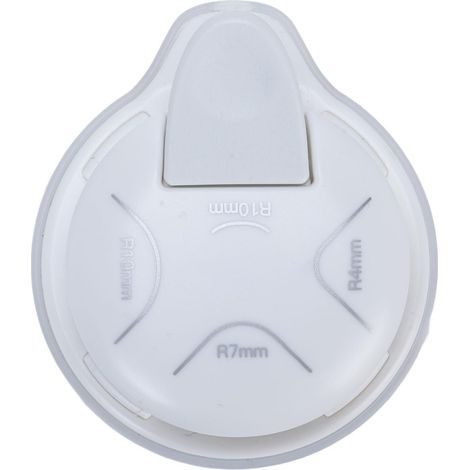 Coupe-papier 4 en 1, perforateur d'angles arrondis R4 7 10 mm extérieur R10 mm angle intérieur pour création de cartes photo, scrapbooking, blanc (1/5)