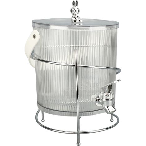Distributeur de boissons transparentes avec support à robinet, pour fêtes, mariages, limonade, détergent à lessive, multi-usages (1/5)