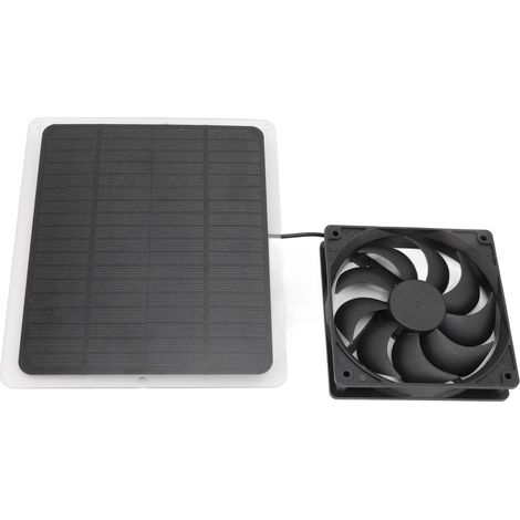 Leichtes 10-W-Solarventilator-Set mit Solarladegerät für Gewächshaus, Tierzwinger oder Baumhaus (1/5)
